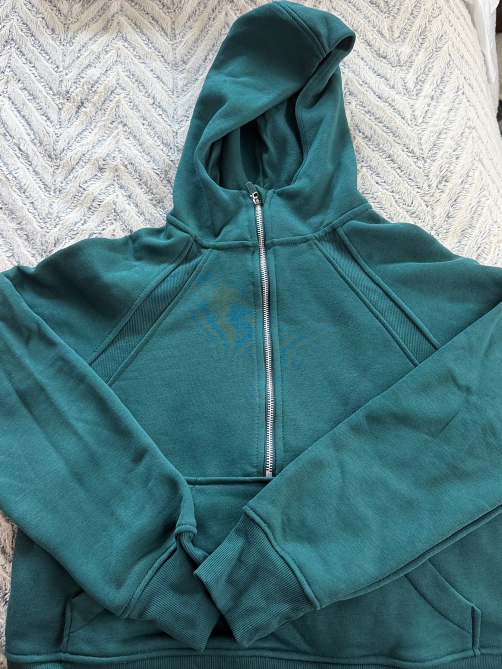 Danskin Teal Hooded Zip-Up Sweatshirt